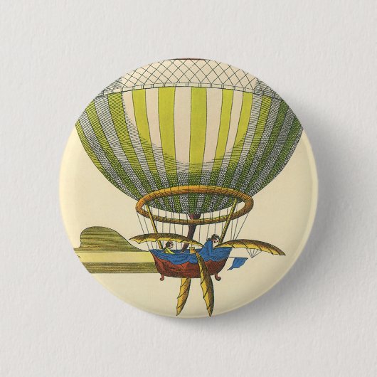  wetenschapsketen Steampunk Hot Air ballon Ronde Button 5,7 Cm (Voorkant)