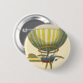  wetenschapsketen Steampunk Hot Air ballon Ronde Button 5,7 Cm (Voorkant /achterkant)