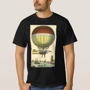 wetenschapsketen Steampunk Hot Air ballon T-shirt