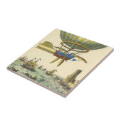 wetenschapsketen Steampunk Hot Air ballon Tegeltje (Zijkant)