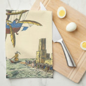  wetenschapsketen Steampunk Hot Air ballon Theedoek (Quarter Fold)