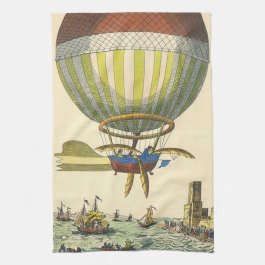  wetenschapsketen Steampunk Hot Air ballon Theedoek (Verticaal)