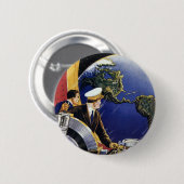 wetenschapsketens Aarde Ronde Button 5,7 Cm (Voorkant /achterkant)