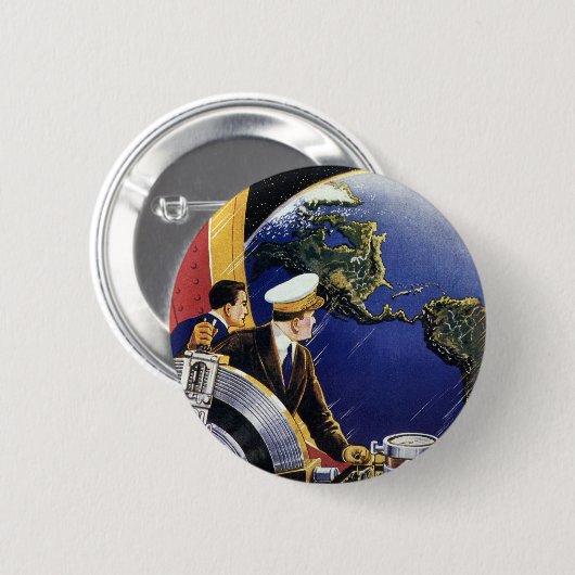 wetenschapsketens Aarde Ronde Button 5,7 Cm (Voorkant /achterkant)