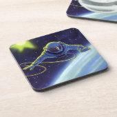  wetenschapskeuforonaut op een ruimtevaart bier onderzetter (Linkerzijde)