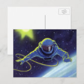  wetenschapskeuforonaut op een ruimtevaart briefkaart (Voorkant / Achterkant)