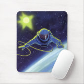 wetenschapskeuforonaut op een ruimtevaart muismat (Met muis)