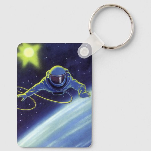  wetenschapskeuforonaut op een ruimtevaart sleutelhanger (Achterkant)