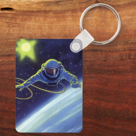  wetenschapskeuforonaut op een ruimtevaart sleutelhanger (Achterkant)