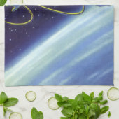 wetenschapskeuforonaut op een ruimtevaart theedoek (Gevouwen)