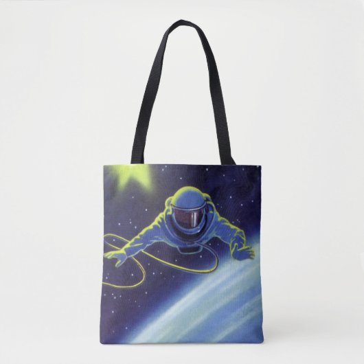 wetenschapskeuforonaut op een ruimtevaart tote bag (Voorkant)