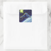  wetenschapskeuforonaut op een ruimtevaart vierkante sticker (Tas)