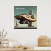 wetenschapskeuze: spectaculaire vliegende auto's poster (Keuken)