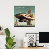 wetenschapskeuze: spectaculaire vliegende auto's poster (Thuiskantoor)