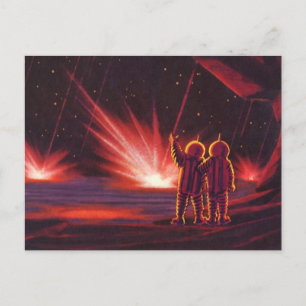 wetenschapskeuzes Alien Red Planet Explosion Briefkaart