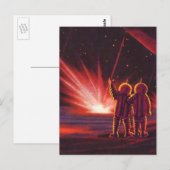 wetenschapskeuzes Alien Red Planet Explosion Briefkaart (Voorkant / Achterkant)