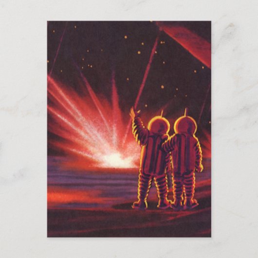wetenschapskeuzes Alien Red Planet Explosion Briefkaart (Voorkant)