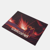  wetenschapskeuzes Alien Red Planet Explosion Deurmat (Schuin)