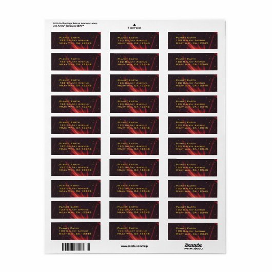  wetenschapskeuzes Alien Red Planet Explosion Etiket (Full Sheet)