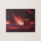 wetenschapskeuzes Alien Red Planet Explosion Legpuzzel (Horizontaal)