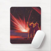 wetenschapskeuzes Alien Red Planet Explosion Muismat (Met muis)