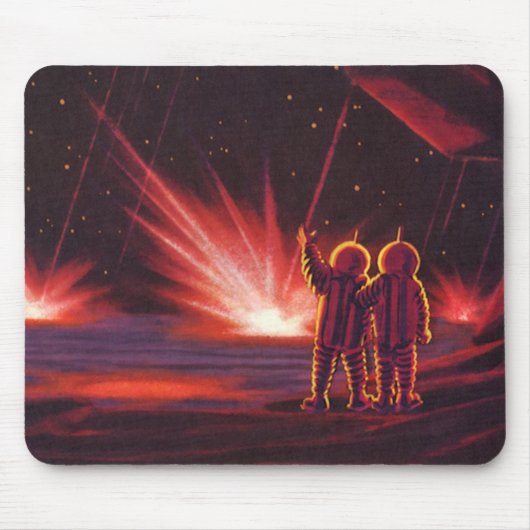 wetenschapskeuzes Alien Red Planet Explosion Muismat (Voorkant)