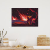 wetenschapskeuzes Alien Red Planet Explosion Poster (Keuken)