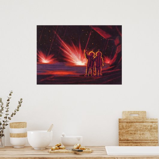  wetenschapskeuzes Alien Red Planet Explosion Poster (Keuken)