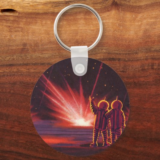  wetenschapskeuzes Alien Red Planet Explosion Sleutelhanger (Achterkant)