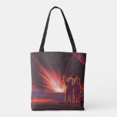  wetenschapskeuzes Alien Red Planet Explosion Tote Bag (Achterkant)