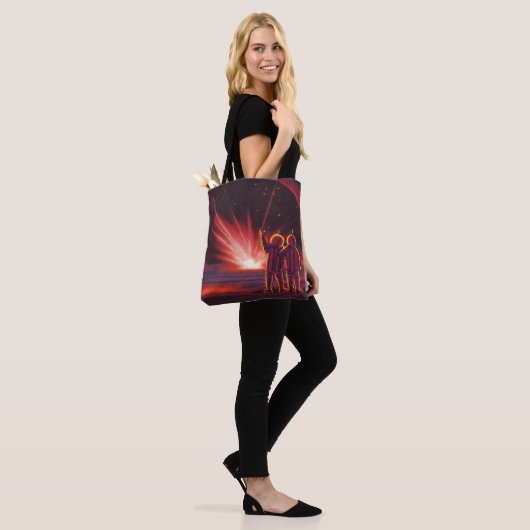  wetenschapskeuzes Alien Red Planet Explosion Tote Bag (Op model)