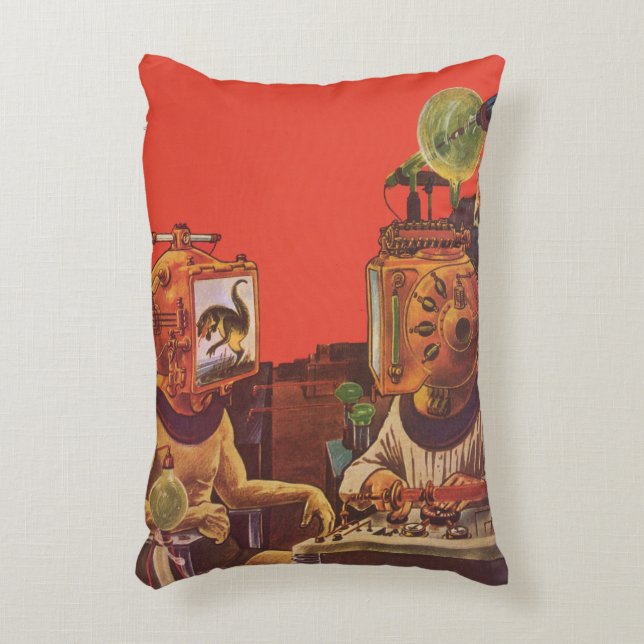  wetenschapskictie, Alien Steam Punk helmen Accent Kussen (Voorkant(Verticaal))