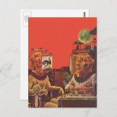  wetenschapskictie, Alien Steam Punk helmen Briefkaart (Voorkant / Achterkant)