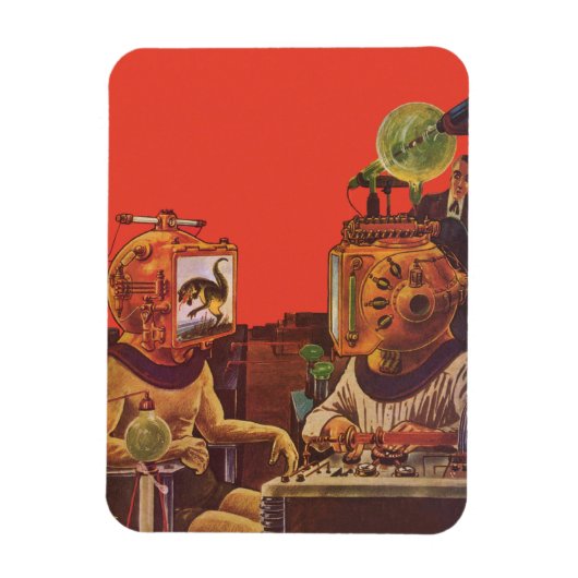 wetenschapskictie, Alien Steam Punk helmen Magneet (Verticaal)