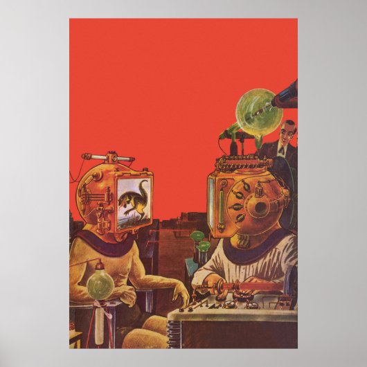  wetenschapskictie, Alien Steam Punk helmen Poster (Voorkant)