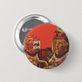 wetenschapskictie, Alien Steam Punk helmen Ronde Button 5,7 Cm (Voorkant /achterkant)