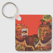 wetenschapskictie, Alien Steam Punk helmen Sleutelhanger (Voorkant)