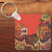 wetenschapskictie, Alien Steam Punk helmen Sleutelhanger (Voorkant)