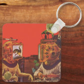  wetenschapskictie, Alien Steam Punk helmen Sleutelhanger (Achterkant)