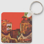 wetenschapskictie, Alien Steam Punk helmen Sleutelhanger (Achterkant)