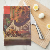  wetenschapskictie, Alien Steam Punk helmen Theedoek (Quarter Fold)