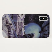  wetenschapskictie, Aliens op maan in ruimte Case-Mate iPhone Case (Achterkant (horizontaal))