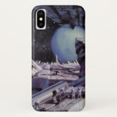 wetenschapskictie, Aliens op maan in ruimte Case-Mate iPhone Case (Achterkant)