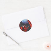 wetenschapskictie, Canyon Space Moon Rover Ronde Sticker (Envelop)