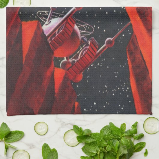  wetenschapskictie, Canyon Space Moon Rover Theedoek (Gevouwen)