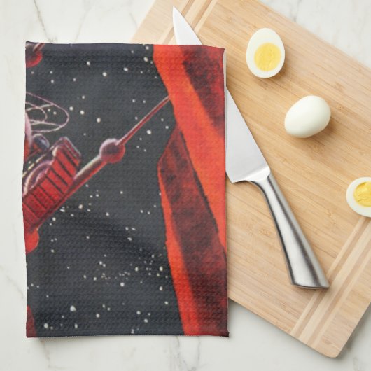  wetenschapskictie, Canyon Space Moon Rover Theedoek (Quarter Fold)