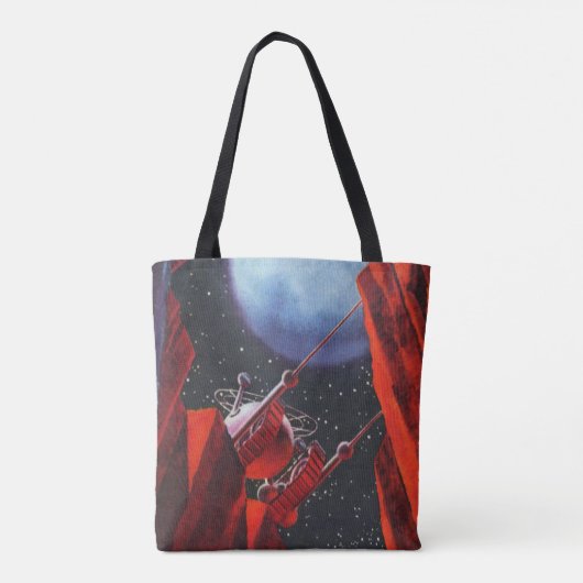  wetenschapskictie, Canyon Space Moon Rover Tote Bag (Achterkant)