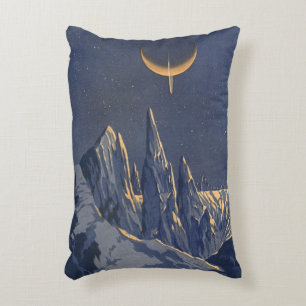  wetenschapskictie, Crescent Moon Snow Planet Accent Kussen