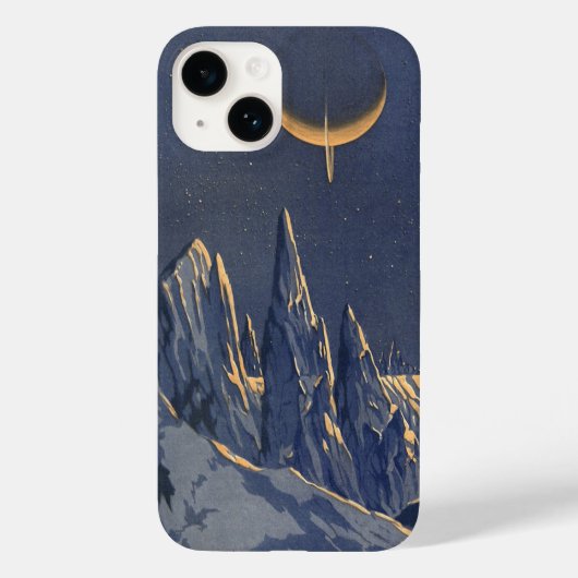  wetenschapskictie, Crescent Moon Snow Planet Case-Mate iPhone Case (Achterkant)