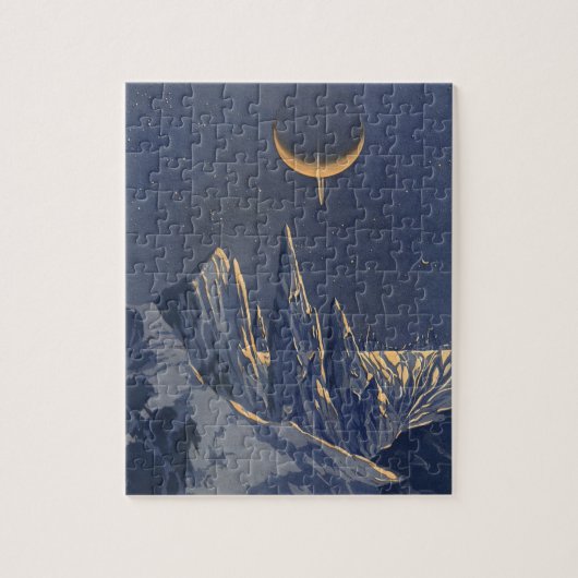  wetenschapskictie, Crescent Moon Snow Planet Legpuzzel (Verticaal)